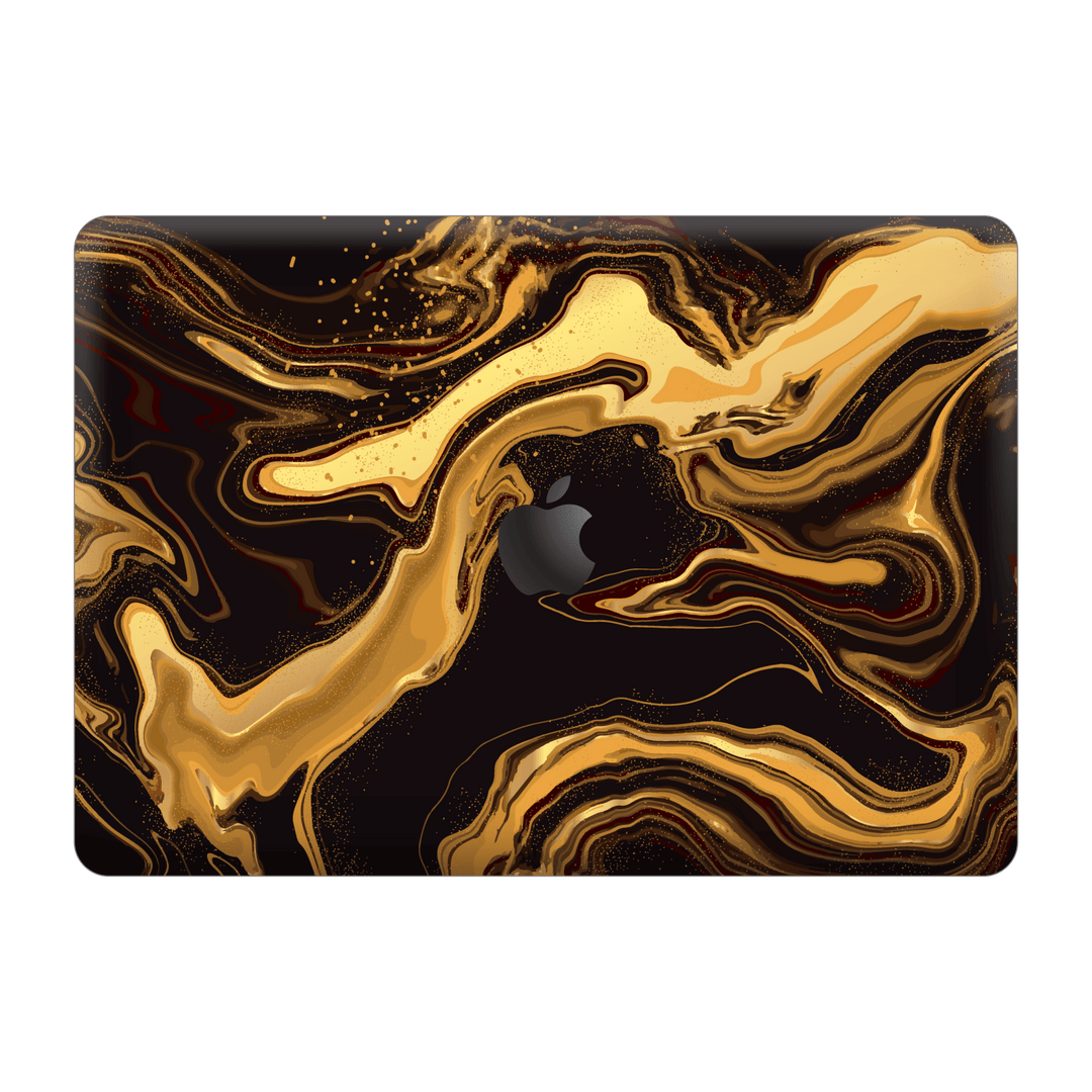 MacBook PRO 16" (2019) Print Printed Custom SIGNATURE AGATE GEODE Melted Gold Skin Wrap Sticker Decal Cover Protector by EasySkinz | EasySkinz.com