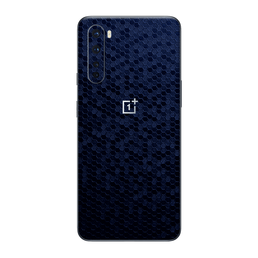 OnePlus Nord Luxuria Navy Blue Honeycomb 3D Textured Skin Wrap Sticker Decal Cover Protector by EasySkinz | EasySkinz.com