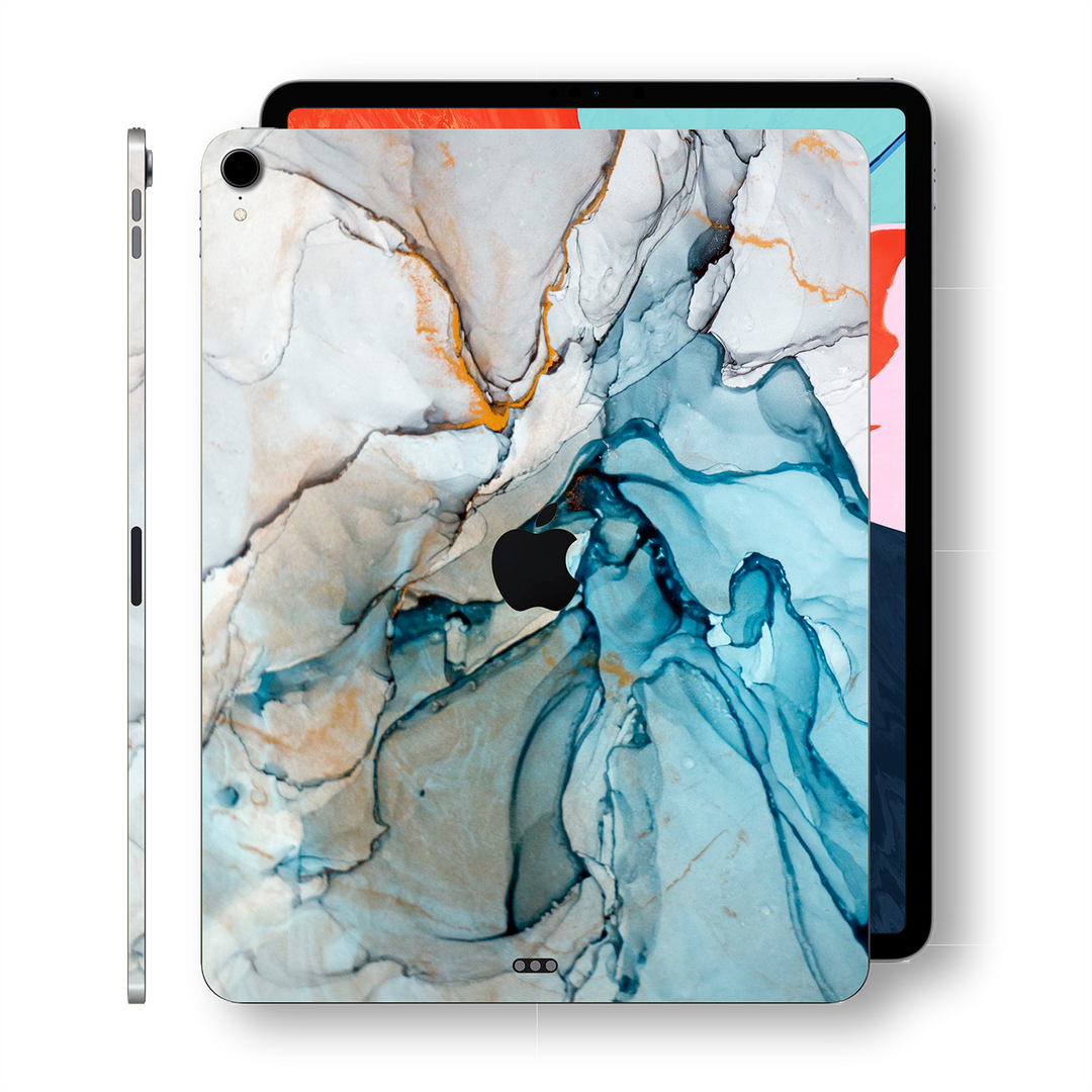 iPad PRO 11" inch 2018 Signature Marble Turquoise Printed Skin Wrap Decal Protector | EasySkinz